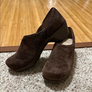 Dansko Brown Suede Mules
